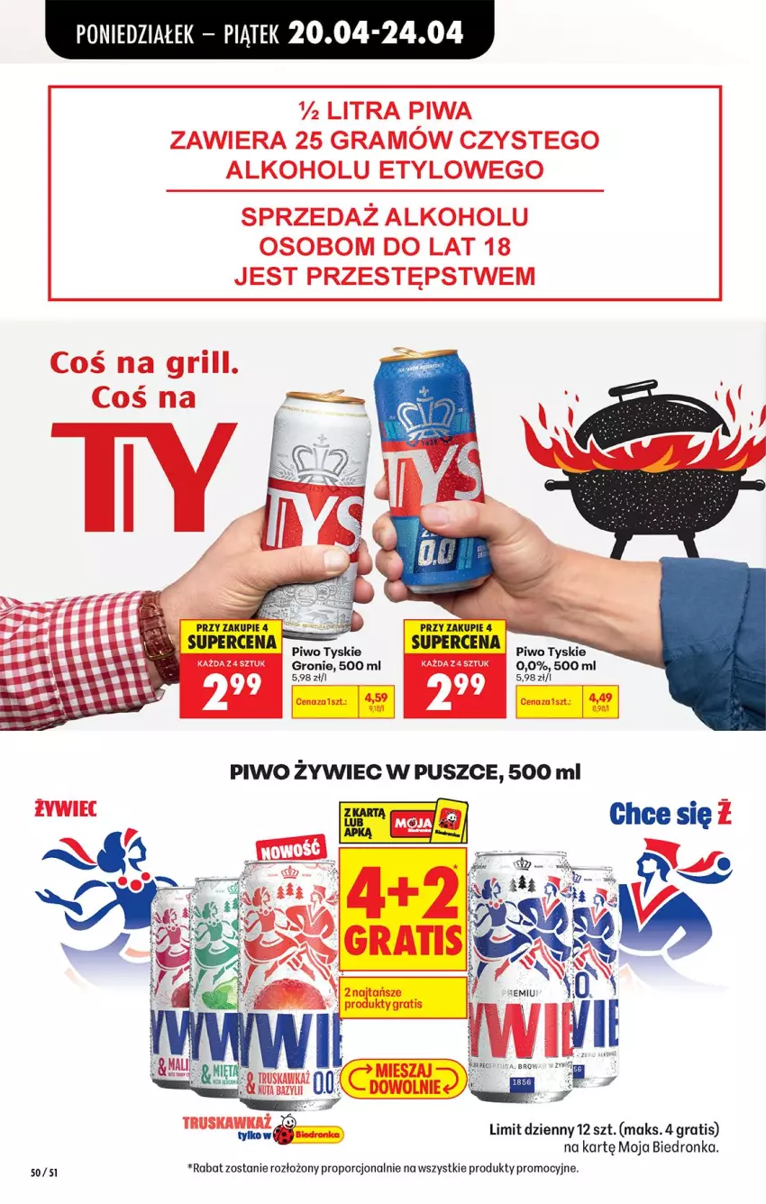 Gazetka promocyjna Biedronka - Od Poniedziałku - ważna 20.04 do 26.04.2026 - strona 70 - produkty: Gra, Grill, Piwa, Piwo, Por, Tyskie