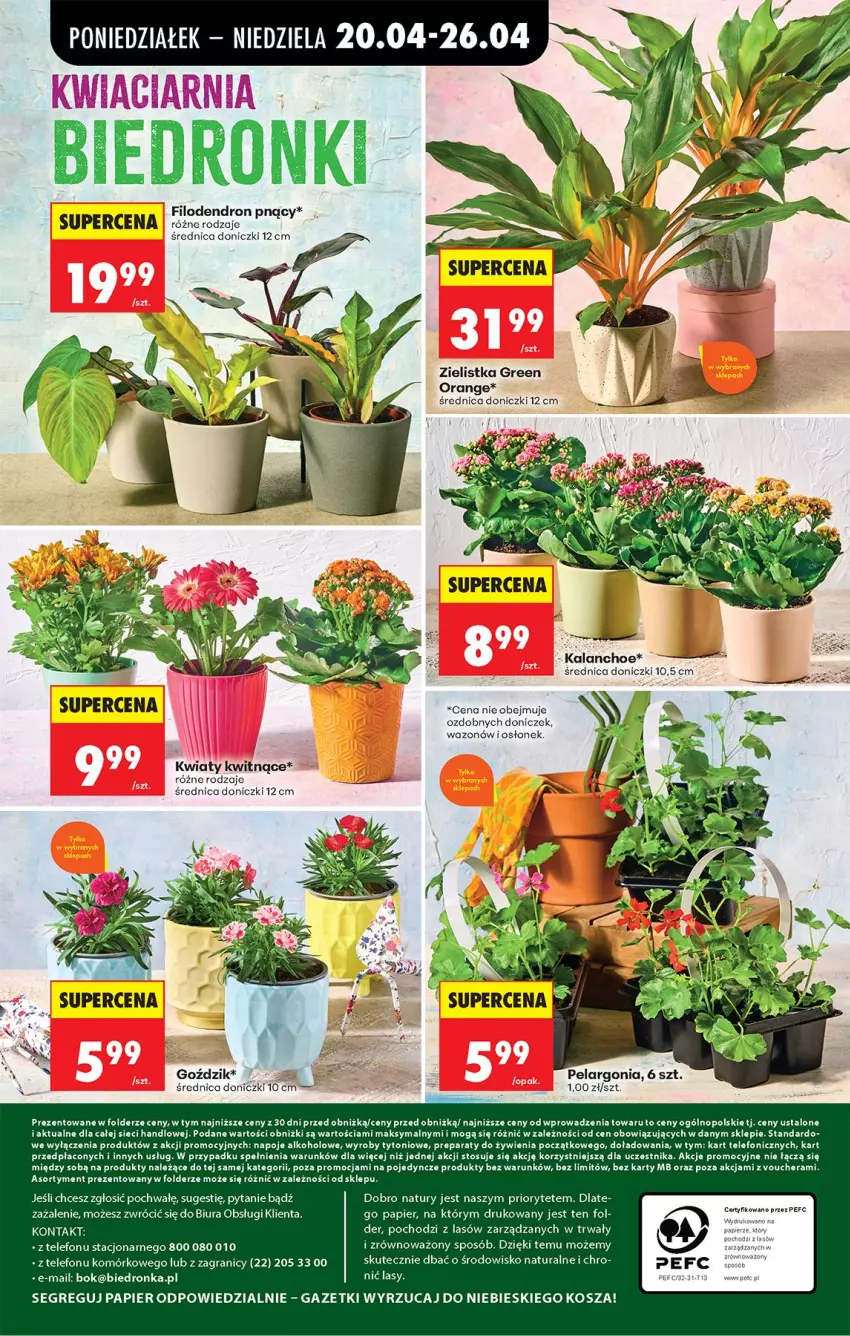 Gazetka promocyjna Biedronka - Od Poniedziałku - ważna 20.04 do 26.04.2026 - strona 84 - produkty: Gra, Kalanchoe, Kosz, Napoje, Papier, Sól, Telefon, Wazon