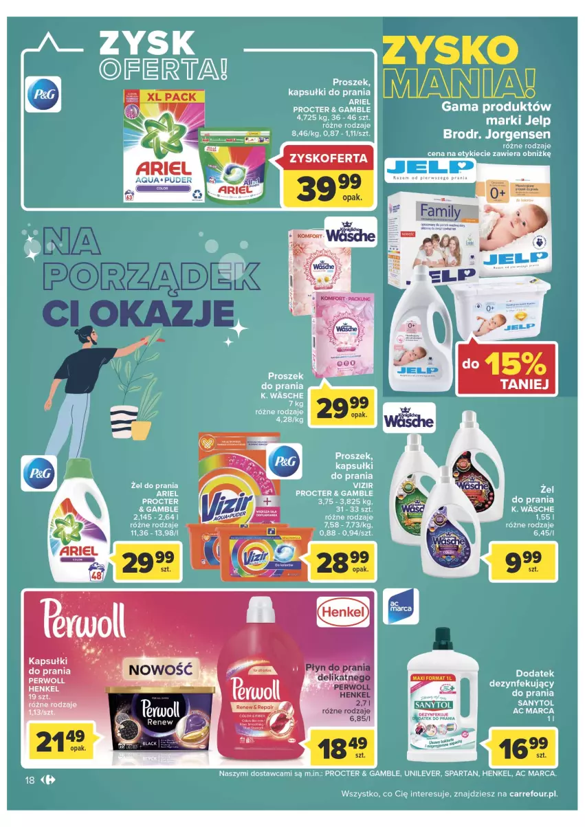 Gazetka promocyjna Carrefour - Gazetka Express - ważna 08.03 do 14.03.2022 - strona 18 - produkty: Ariel, Kapsułki do prania, Sanytol, Ser, Vizir