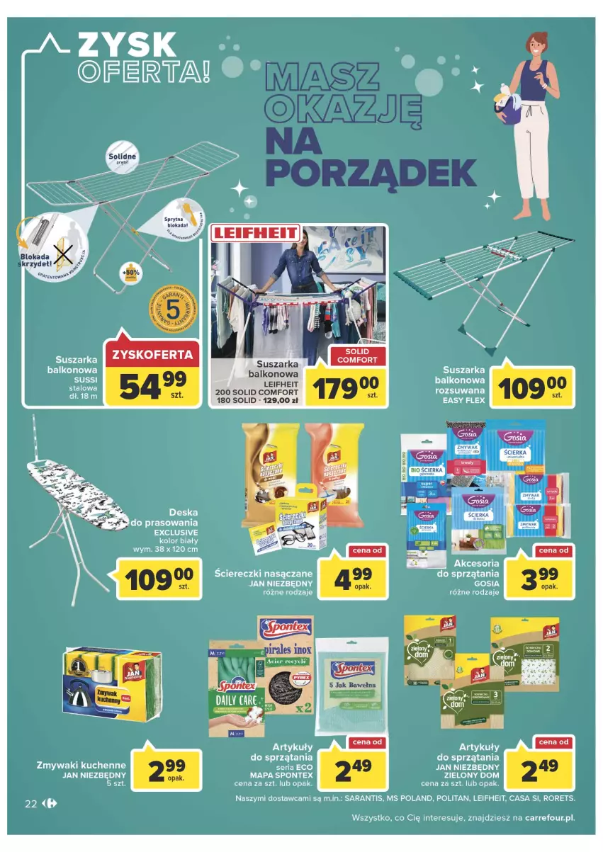 Gazetka promocyjna Carrefour - Gazetka Express - ważna 08.03 do 14.03.2022 - strona 22 - produkty: Jan Niezbędny, Ser, Zmywaki kuchenne