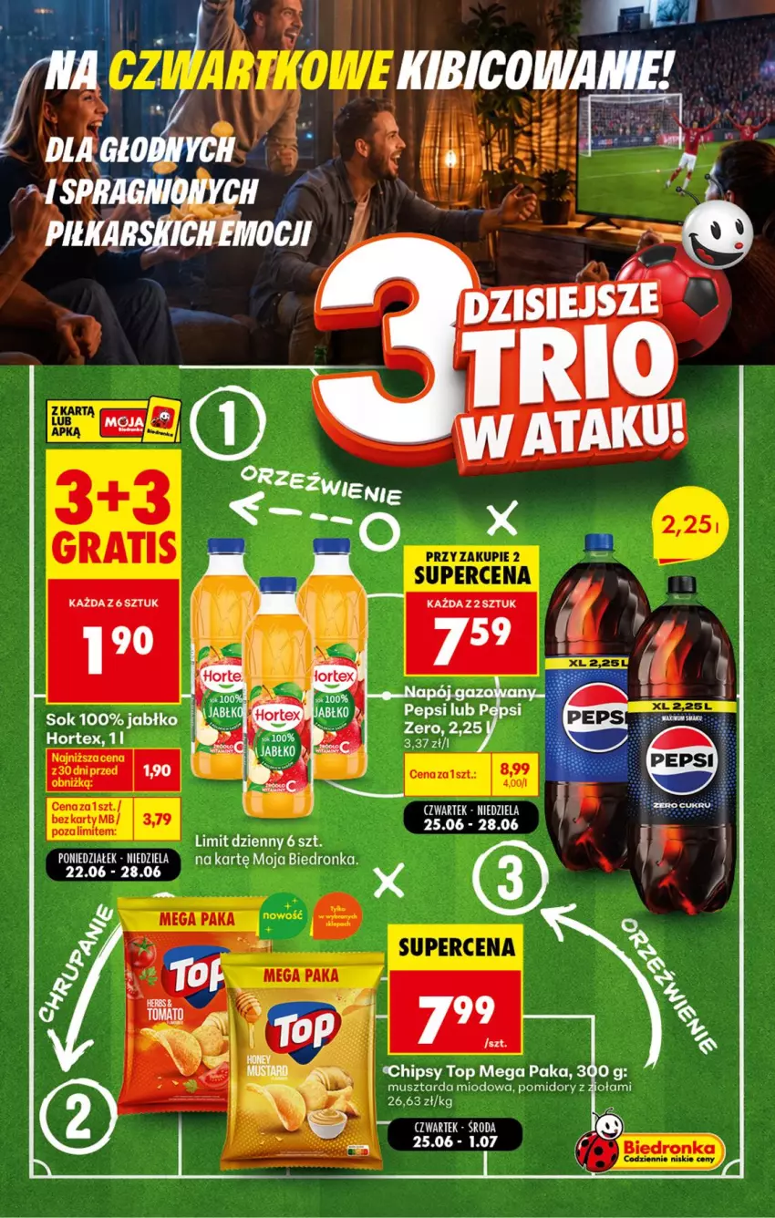 Gazetka promocyjna Biedronka - Gazetka - ważna 25.06 do 02.07.2026 - strona 1 - produkty: Hortex, Sok