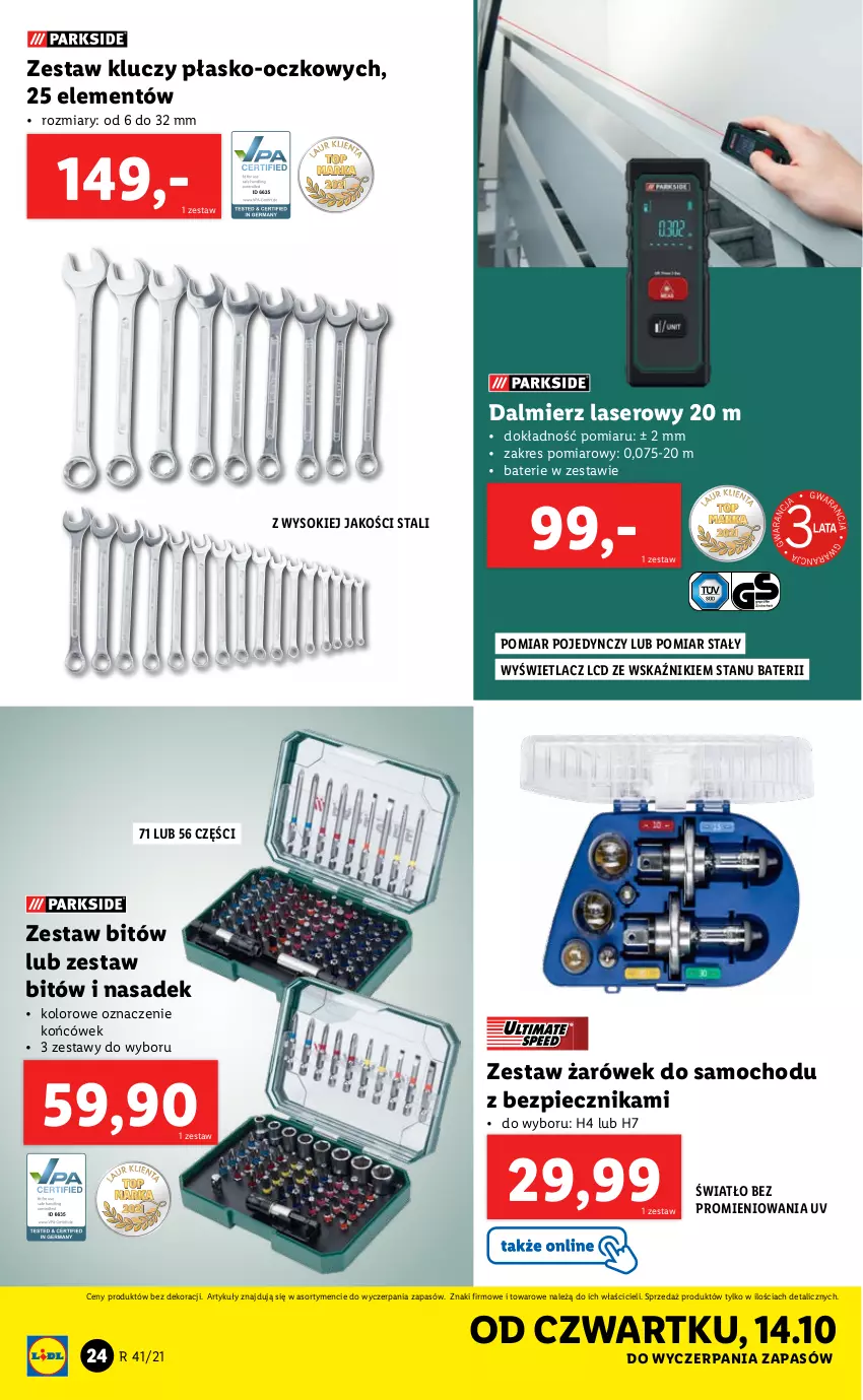 Gazetka promocyjna Lidl - GAZETKA - ważna 11.10 do 17.10.2021 - strona 24 - produkty: Piec, Ser, Sok, Zestaw kluczy, Zestaw żarówek