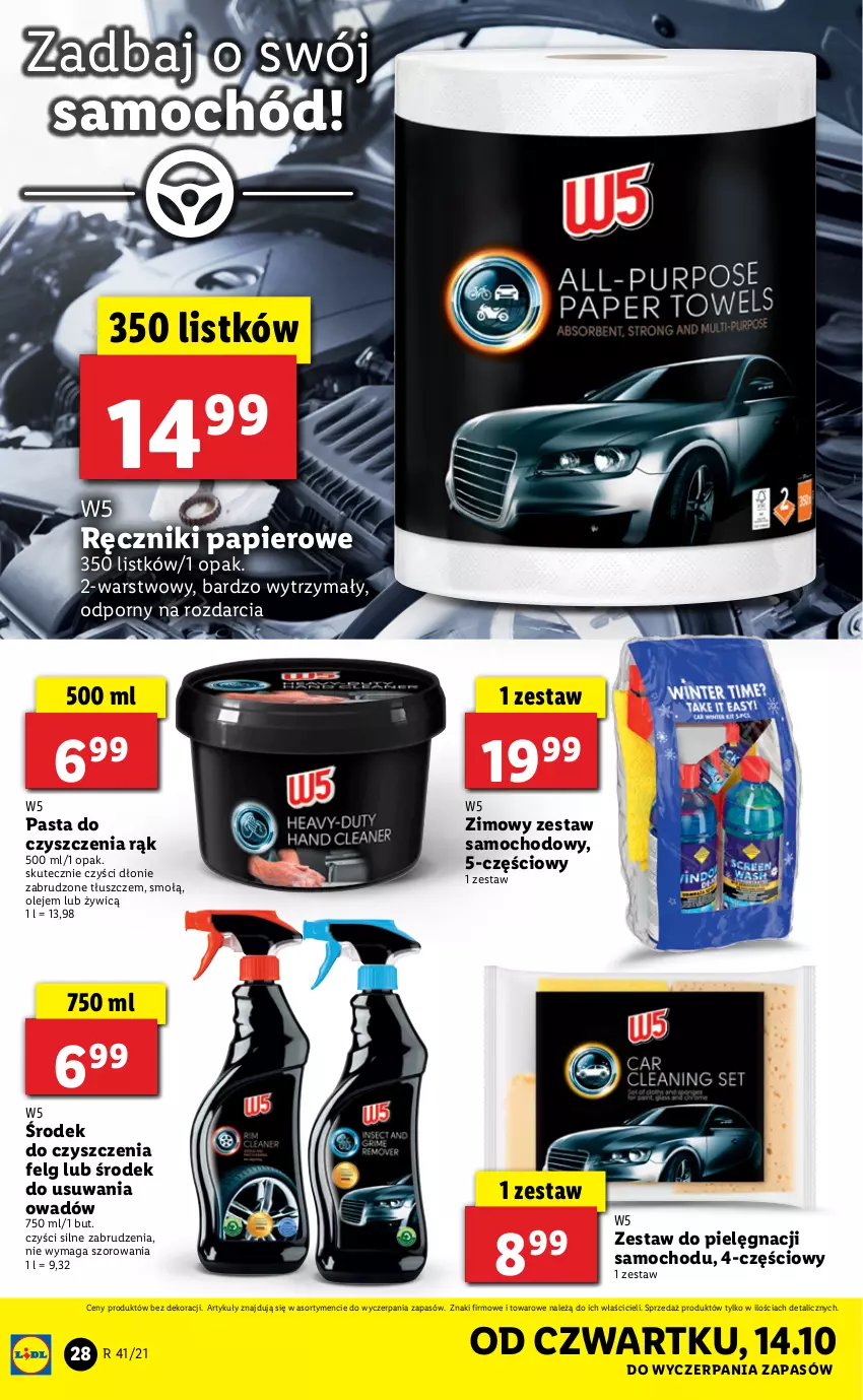 Gazetka promocyjna Lidl - GAZETKA - ważna 11.10 do 17.10.2021 - strona 28 - produkty: LG, Olej, Papier, Por, Ręcznik, Ręczniki papierowe, Samochód