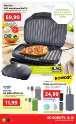 Gazetka promocyjna Lidl - GAZETKA - Gazetka - ważna od 17.10 do 17.10.2021 - strona 44 - produkty: Sok, Noż, Nożyczki, Grill kontaktowy, Stojak, Szczotka, Pojemnik, Talerz, Grill