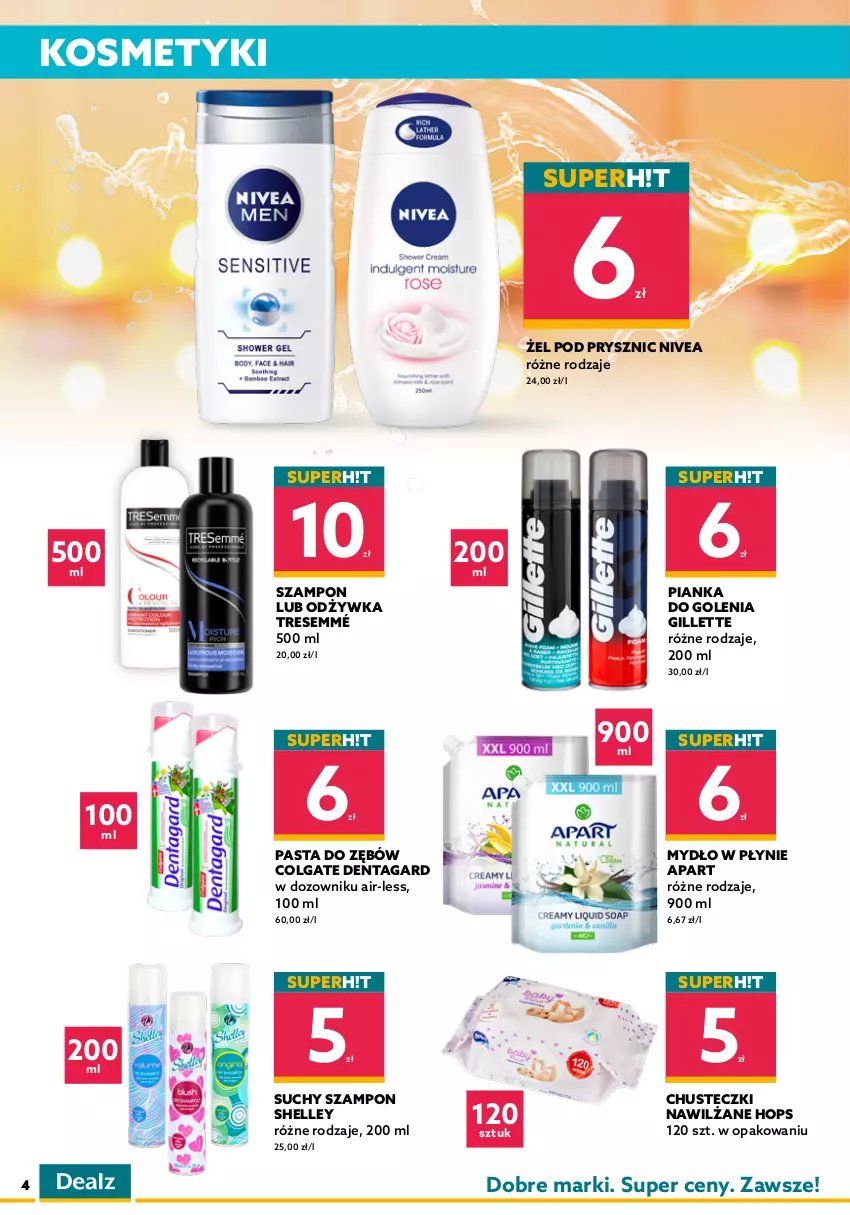 Gazetka promocyjna Dealz - Gazetka na otwarcie - Gdynia - ważna 19.11 do 03.12.2021 - strona 4 - produkty: Chusteczki, Cillit Bang, Colgate, Do mycia naczyń, Domestos, Dozownik, Fa, Fairy, Gillette, LG, Mydło, Mydło w płynie, Nivea, Odżywka, Papier, Pasta do zębów, Persil, Pianka do golenia, Płyn do mycia, Płyn do mycia naczyń, Płyn do płukania, Ręcznik, Sprzątanie, Suchy szampon, Szampon, Vanish