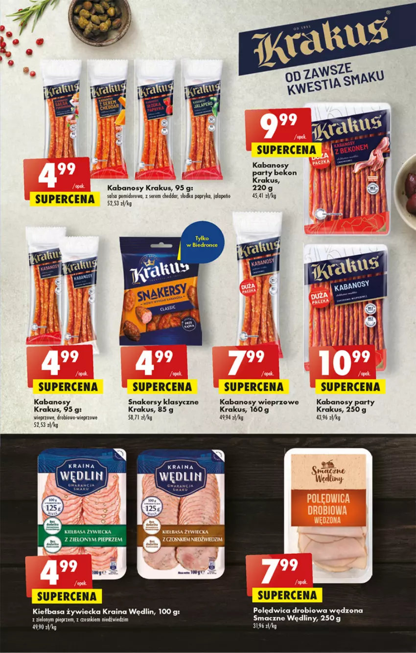 Gazetka promocyjna Biedronka - ważna 23.02 do 01.03.2023 - strona 39 - produkty: Beko, Cheddar, Kabanos, Kiełbasa, Krakus, Papryka, Pieprz, Polędwica, Ser