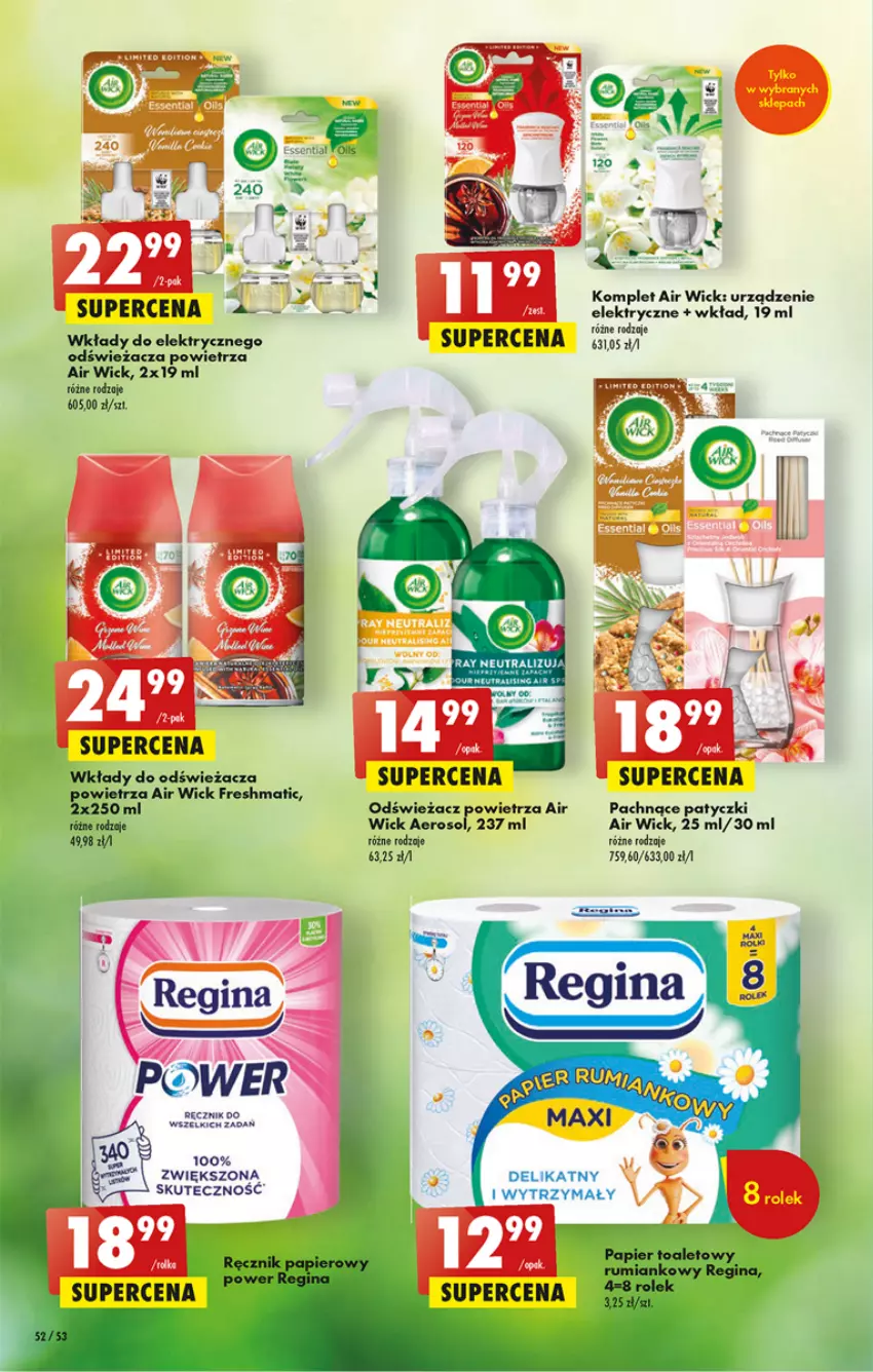 Gazetka promocyjna Biedronka - ważna 23.02 do 01.03.2023 - strona 52 - produkty: Air Wick, Gin, Odświeżacz powietrza, Papier, Papier toaletowy, Ręcznik, Rum