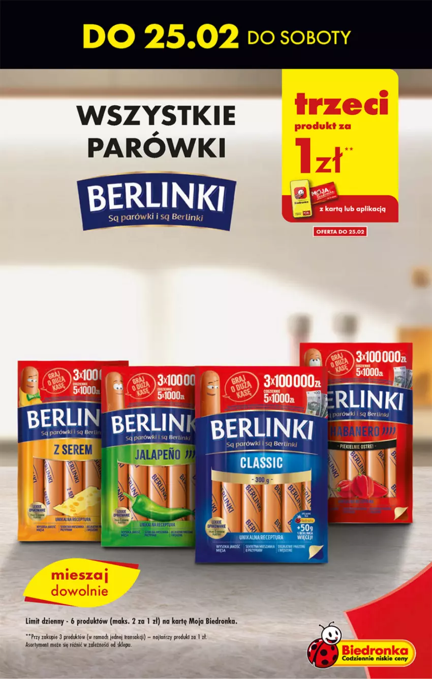 Gazetka promocyjna Biedronka - ważna 23.02 do 01.03.2023 - strona 9 - produkty: Berlinki, Parówki, Rama