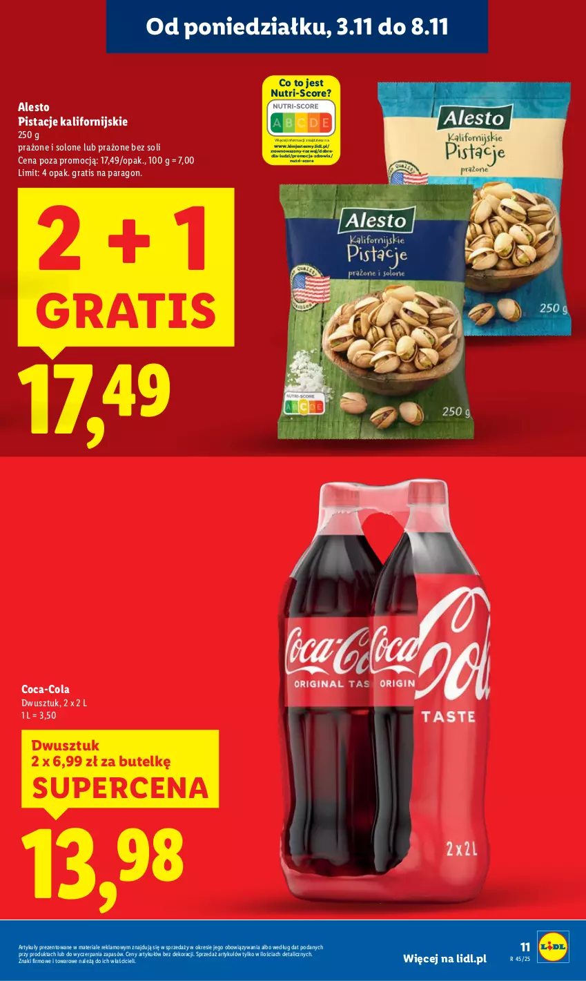 Gazetka promocyjna Lidl - GAZETKA - ważna 03.11 do 05.11.2025 - strona 11 - produkty: Coca-Cola, Gra, Pistacje, Wazon