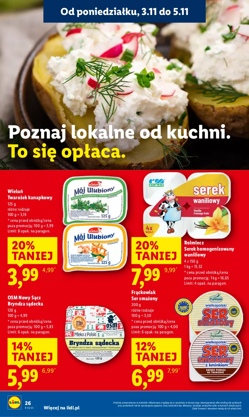 Gazetka promocyjna Lidl - GAZETKA - ważna 03.11 do 05.11.2025 - strona 28 - produkty: Bryndza, Rolmlecz, Ser, Serek, Serek homogenizowany