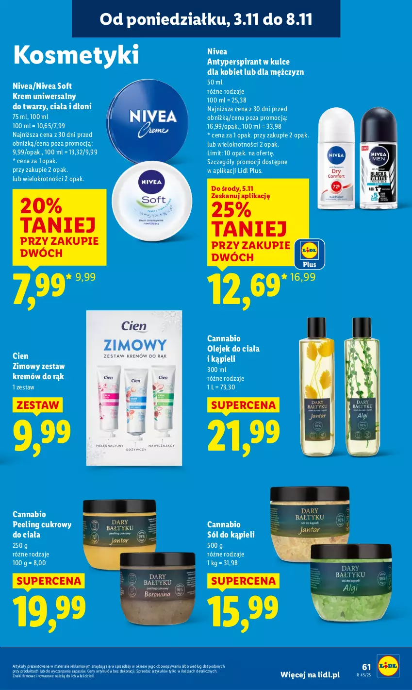Gazetka promocyjna Lidl - GAZETKA - ważna 03.11 do 05.11.2025 - strona 63 - produkty: Antyperspirant, Krem uniwersalny, Nivea, Olej, Olejek do ciała, Peeling, Sól, Sól do kąpieli