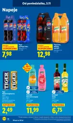 Gazetka promocyjna Lidl - GAZETKA - Gazetka - ważna od 05.11 do 05.11.2025 - strona 50 - produkty: 7up, Napój energetyczny, Mirinda, Napoje, Pepsi, Tiger, Syrop, Napój, Herbapol