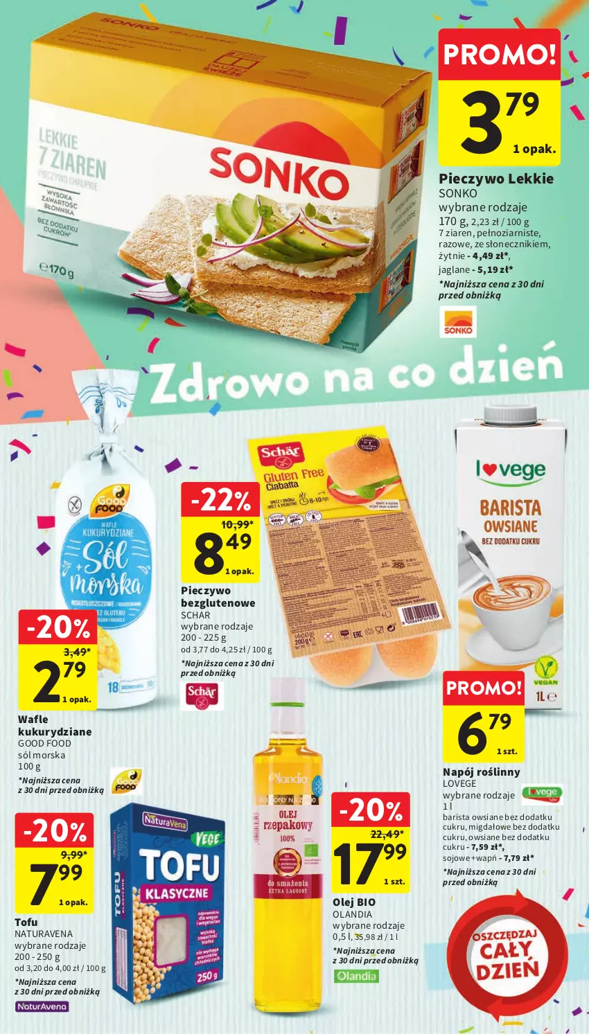 Gazetka promocyjna Intermarche - Gazetka Intermarche - ważna 21.09 do 27.09.2023 - strona 33 - produkty: Napój, Napój roślinny, Olej, Piec, Pieczywo, Sól, Sonko, Tofu, Wafle