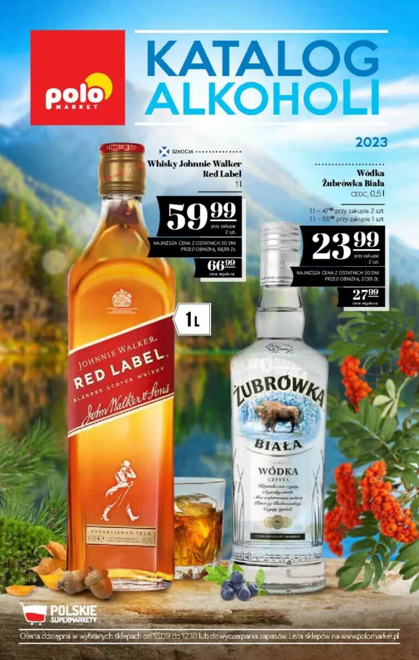 Gazetka promocyjna PoloMarket - ważna 15.09 do 12.10.2023 - strona 1 - produkty: Johnnie Walker, Koc, Whisky