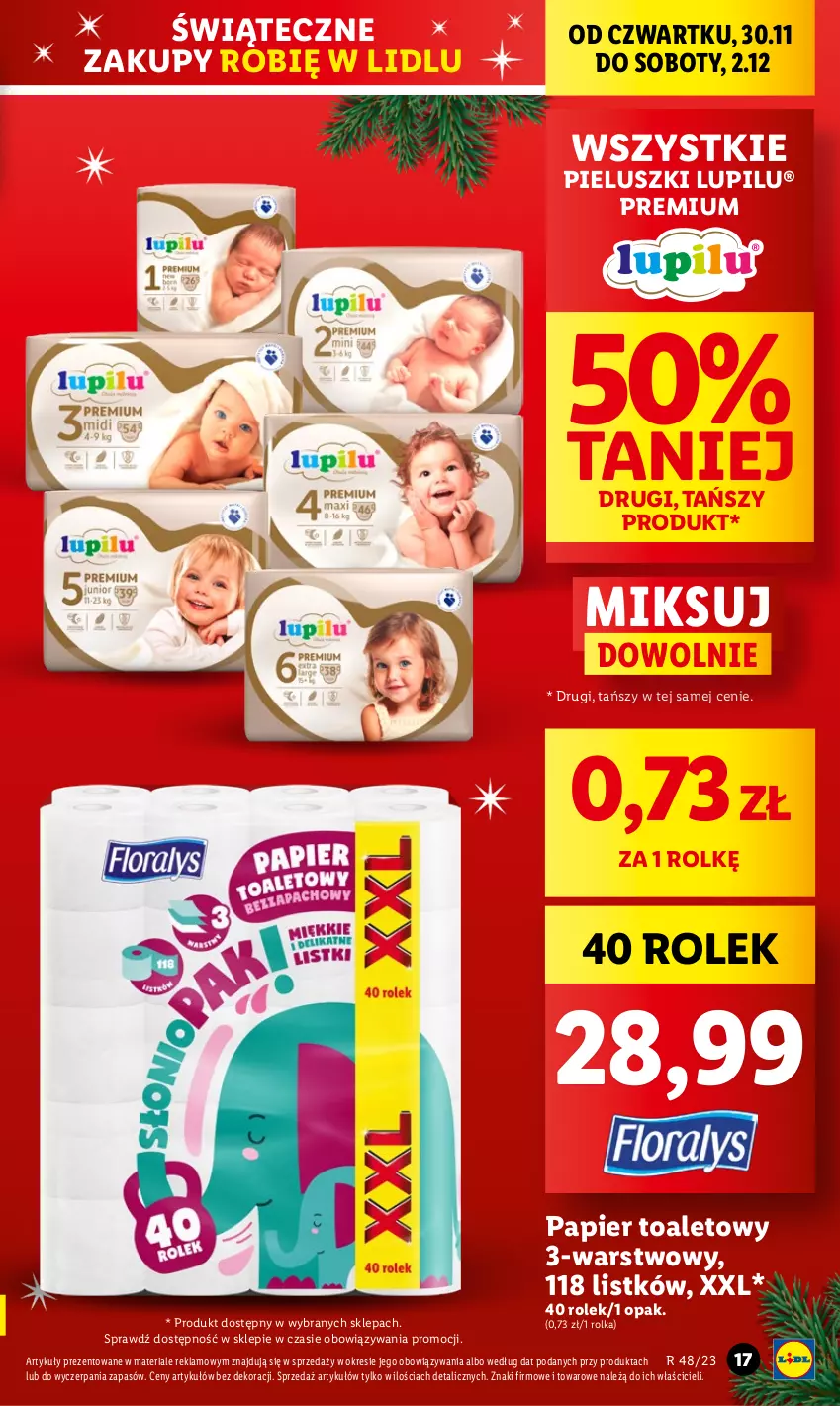 Gazetka promocyjna Lidl - GAZETKA - ważna 30.11 do 02.12.2023 - strona 17 - produkty: Papier, Papier toaletowy