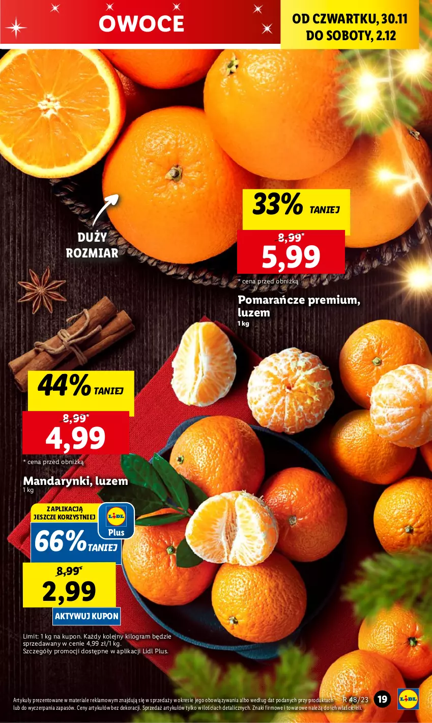 Gazetka promocyjna Lidl - GAZETKA - ważna 30.11 do 02.12.2023 - strona 21 - produkty: Gra, Mandarynki, Olej, Owoce, Pomarańcze