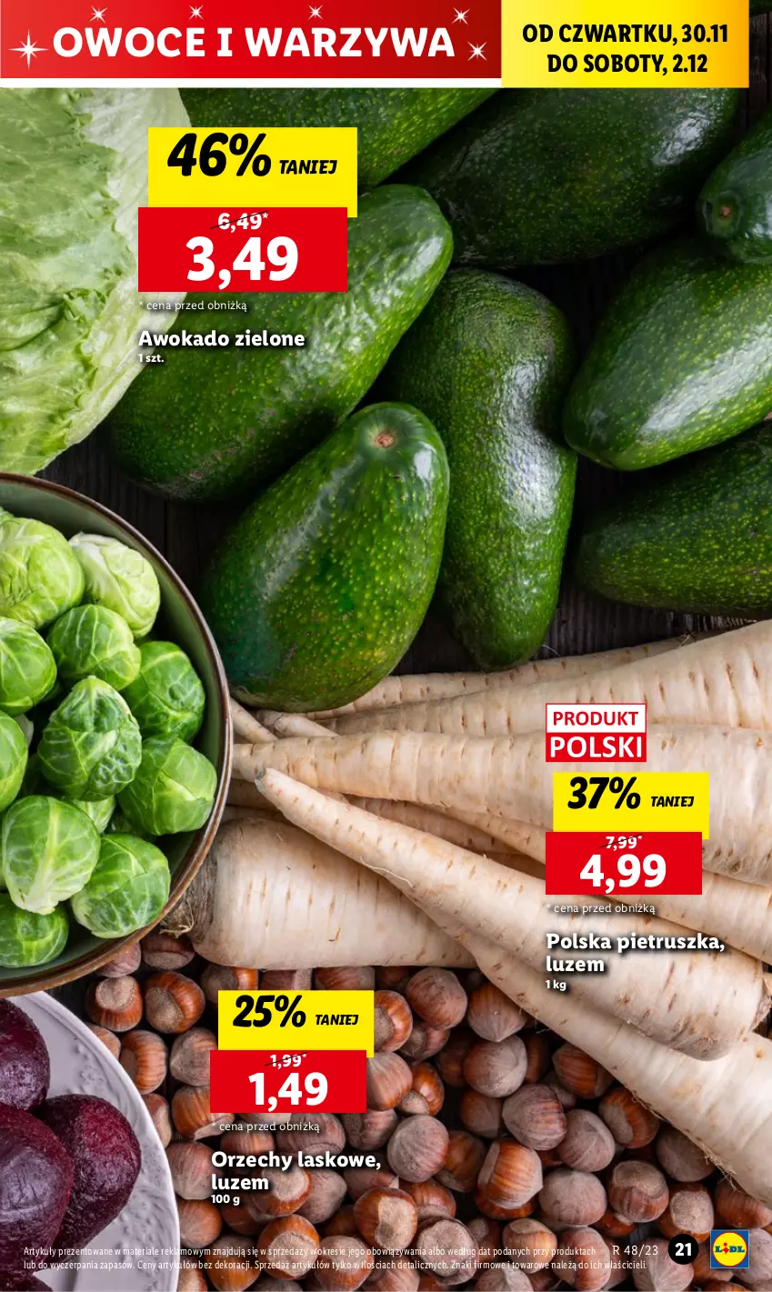 Gazetka promocyjna Lidl - GAZETKA - ważna 30.11 do 02.12.2023 - strona 23 - produkty: Owoce, Pietruszka, Warzywa