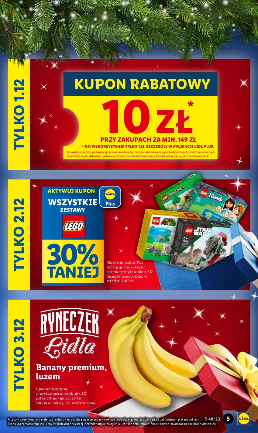 Gazetka promocyjna Lidl - GAZETKA - ważna 30.11 do 02.12.2023 - strona 5 - produkty: Banany, Karmi, Znicz