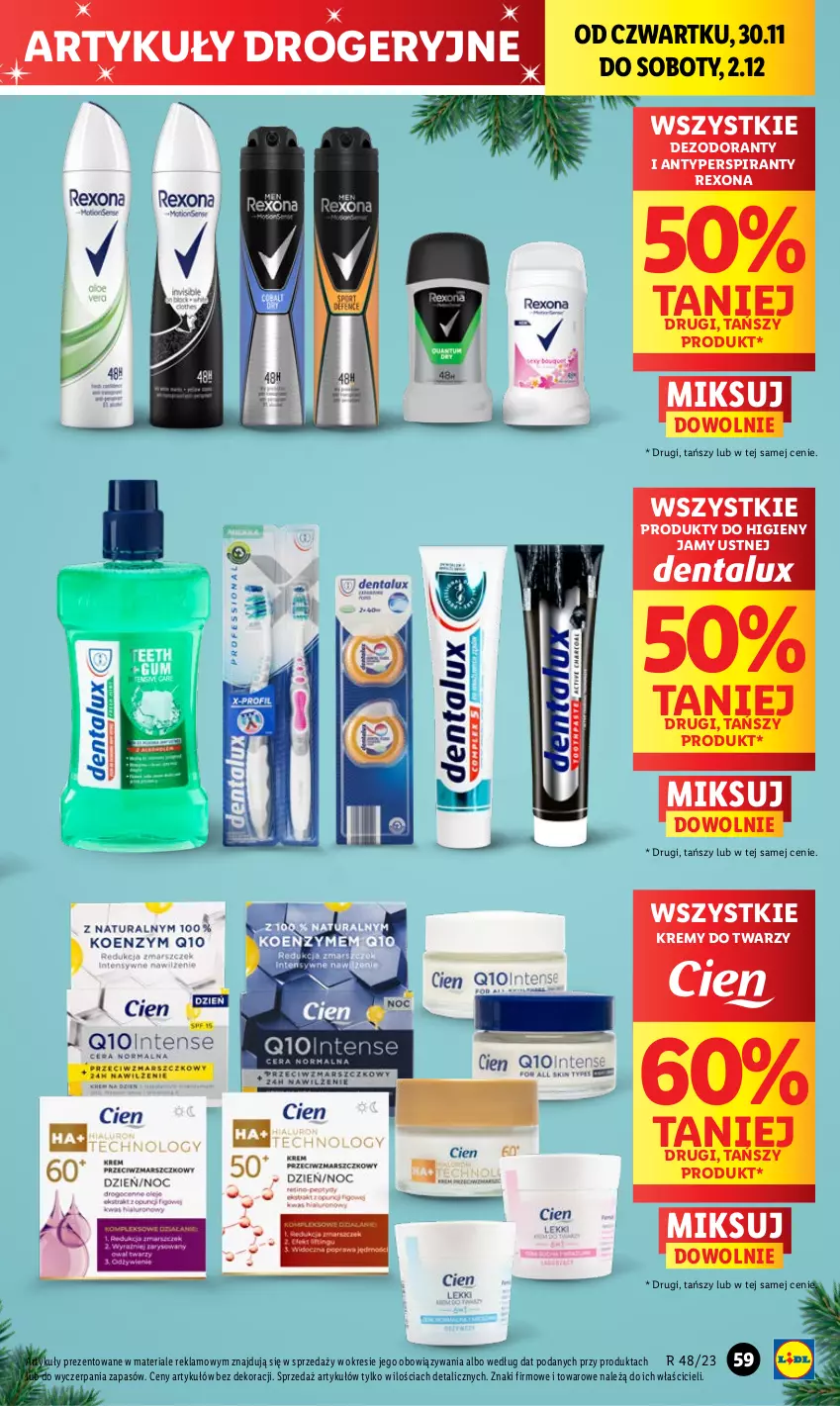 Gazetka promocyjna Lidl - GAZETKA - ważna 30.11 do 02.12.2023 - strona 67 - produkty: Antyperspirant, Dezodorant, Rexona