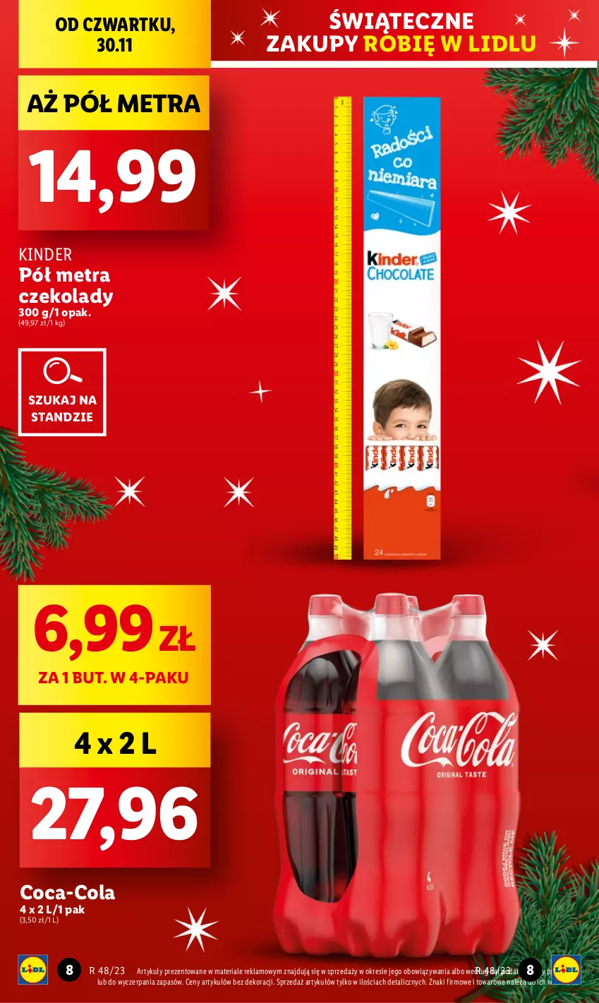 Gazetka promocyjna Lidl - GAZETKA - ważna 30.11 do 02.12.2023 - strona 8 - produkty: Coca-Cola, Kinder