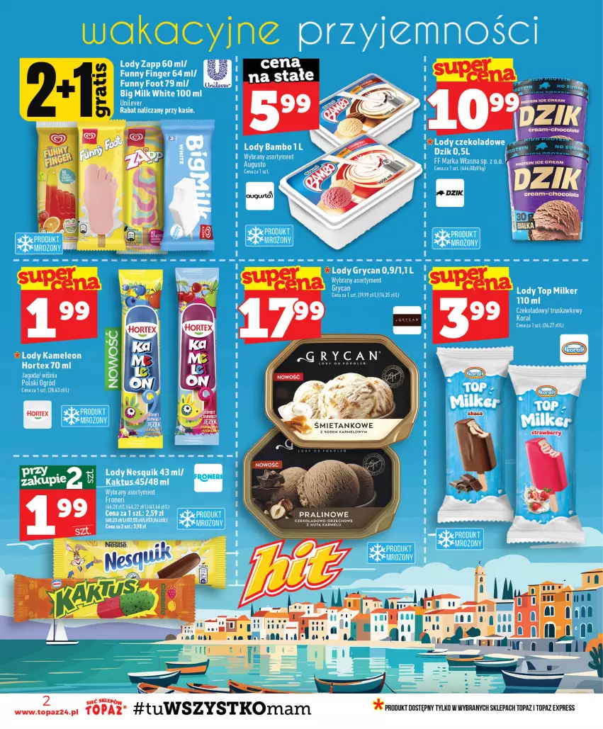Gazetka promocyjna Topaz - Gazetka - ważna 23.07 do 29.07.2026 - strona 2 - produkty: Hortex, LG, Top