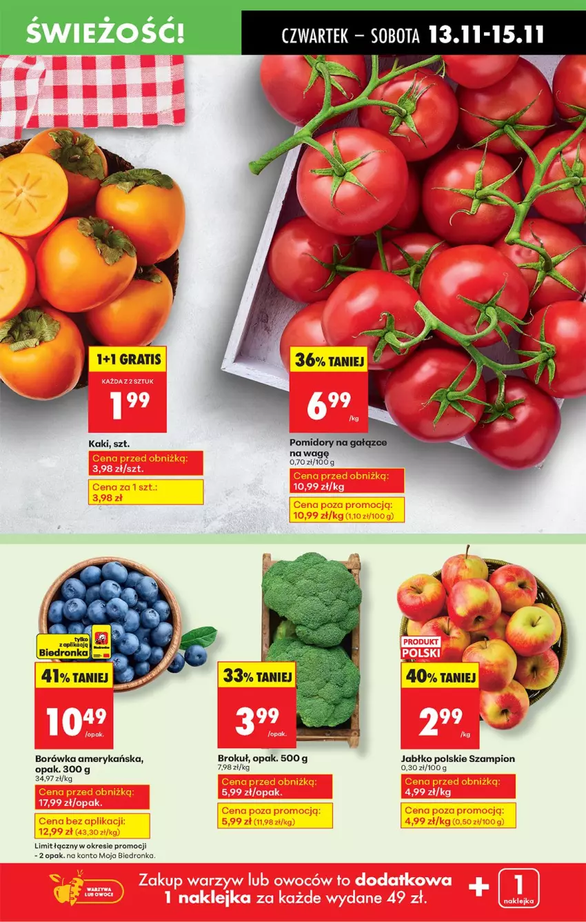 Gazetka promocyjna Biedronka - Od Czwartku - ważna 13.11 do 19.11.2025 - strona 19 - produkty: Borówka, Borówka amerykańska, Gra, Pomidory, Szampion
