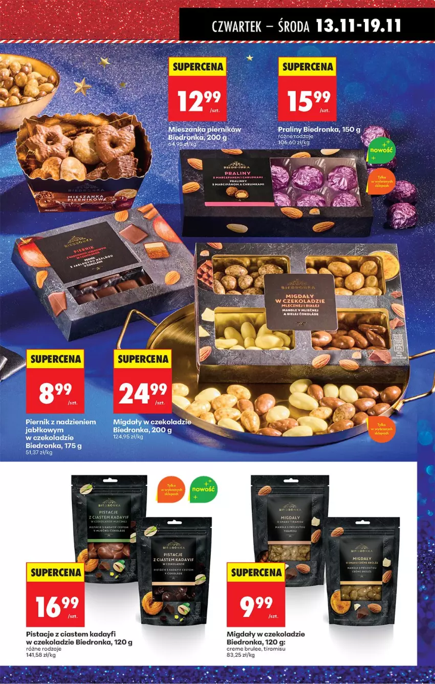 Gazetka promocyjna Biedronka - Od Czwartku - ważna 13.11 do 19.11.2025 - strona 45 - produkty: Fa, Migdały, Migdały w czekoladzie, Piernik, Pistacje