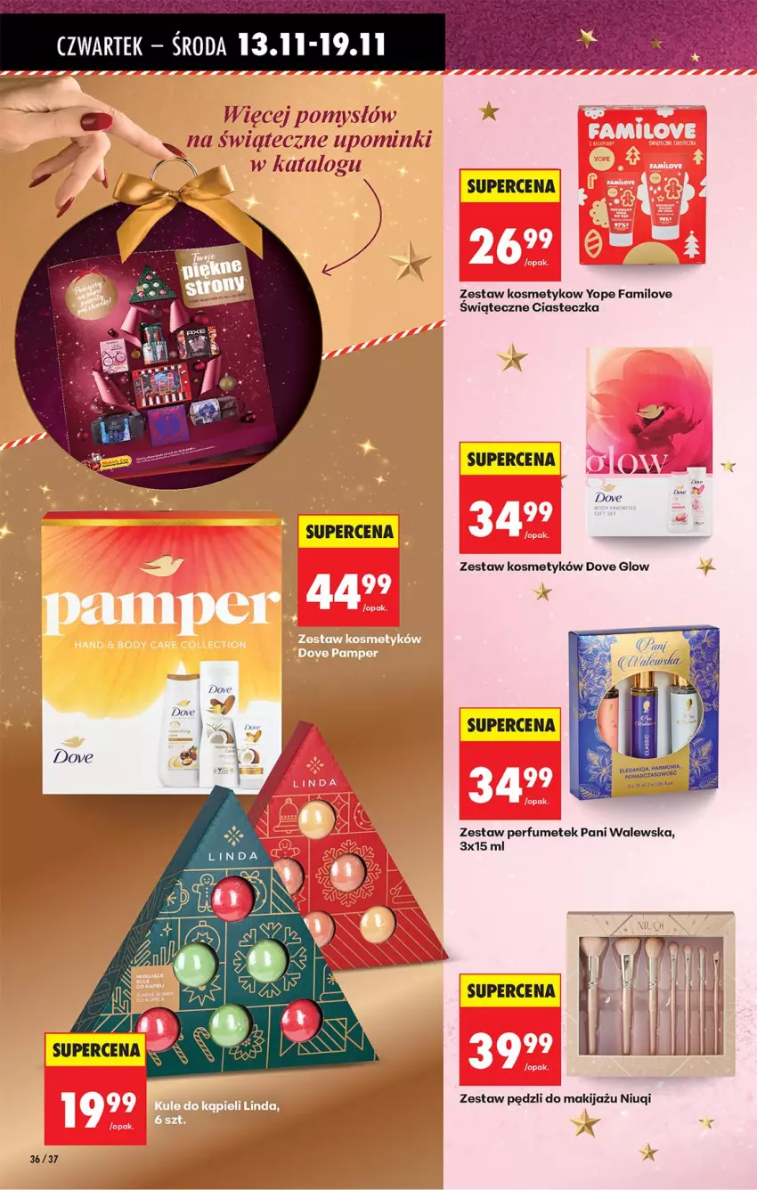 Gazetka promocyjna Biedronka - Od Czwartku - ważna 13.11 do 19.11.2025 - strona 50 - produkty: Dove, Fa, Makijaż, Niuqi, Perfum, Yope, Zestaw pędzli