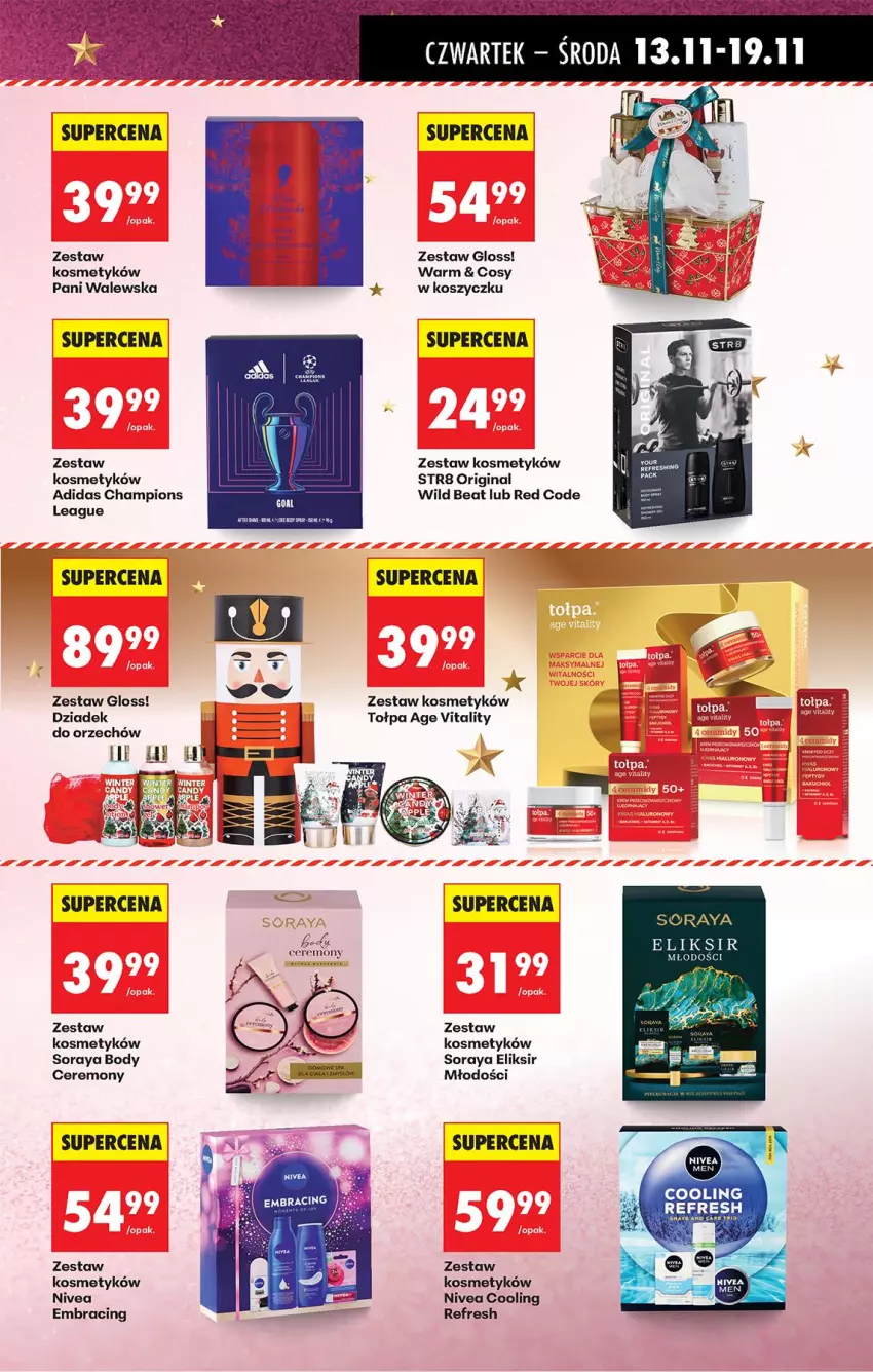 Gazetka promocyjna Biedronka - Od Czwartku - ważna 13.11 do 19.11.2025 - strona 51 - produkty: Adidas, Body, Dziadek do orzechów, Fa, Gin, Kosz, LG, Nivea, Str8, Tołpa