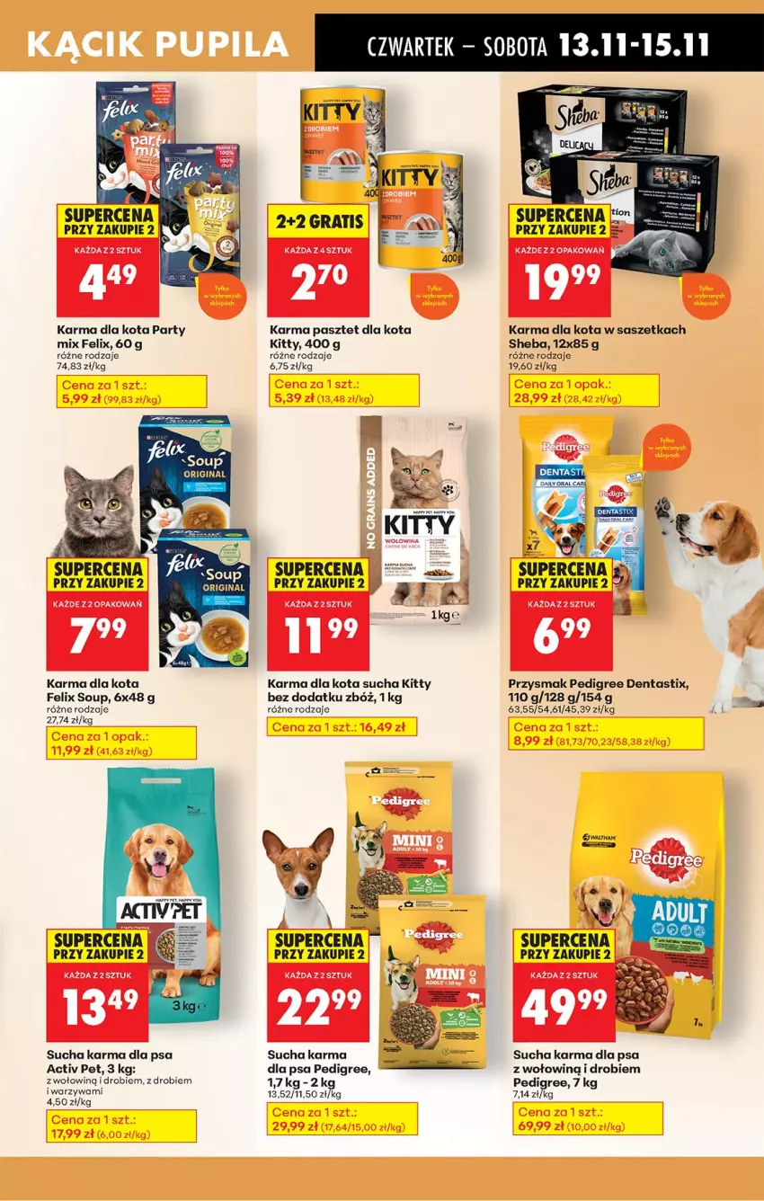 Gazetka promocyjna Biedronka - Od Czwartku - ważna 13.11 do 19.11.2025 - strona 79 - produkty: Felix, Gin, Pasztet, Pedigree, Sheba, Sucha karma, Warzywa