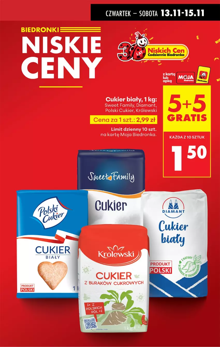 Gazetka promocyjna Biedronka - Od Czwartku - ważna 13.11 do 19.11.2025 - strona 8 - produkty: Cukier, Diamant