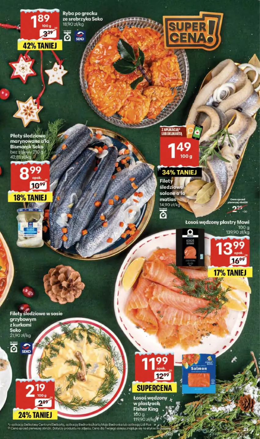 Gazetka promocyjna Delikatesy Centrum - Franczyza DC51 Czwartek - ważna 18.12 do 23.12.2025 - strona 21 - produkty: Ryba, Ryba po grecku, SEKO