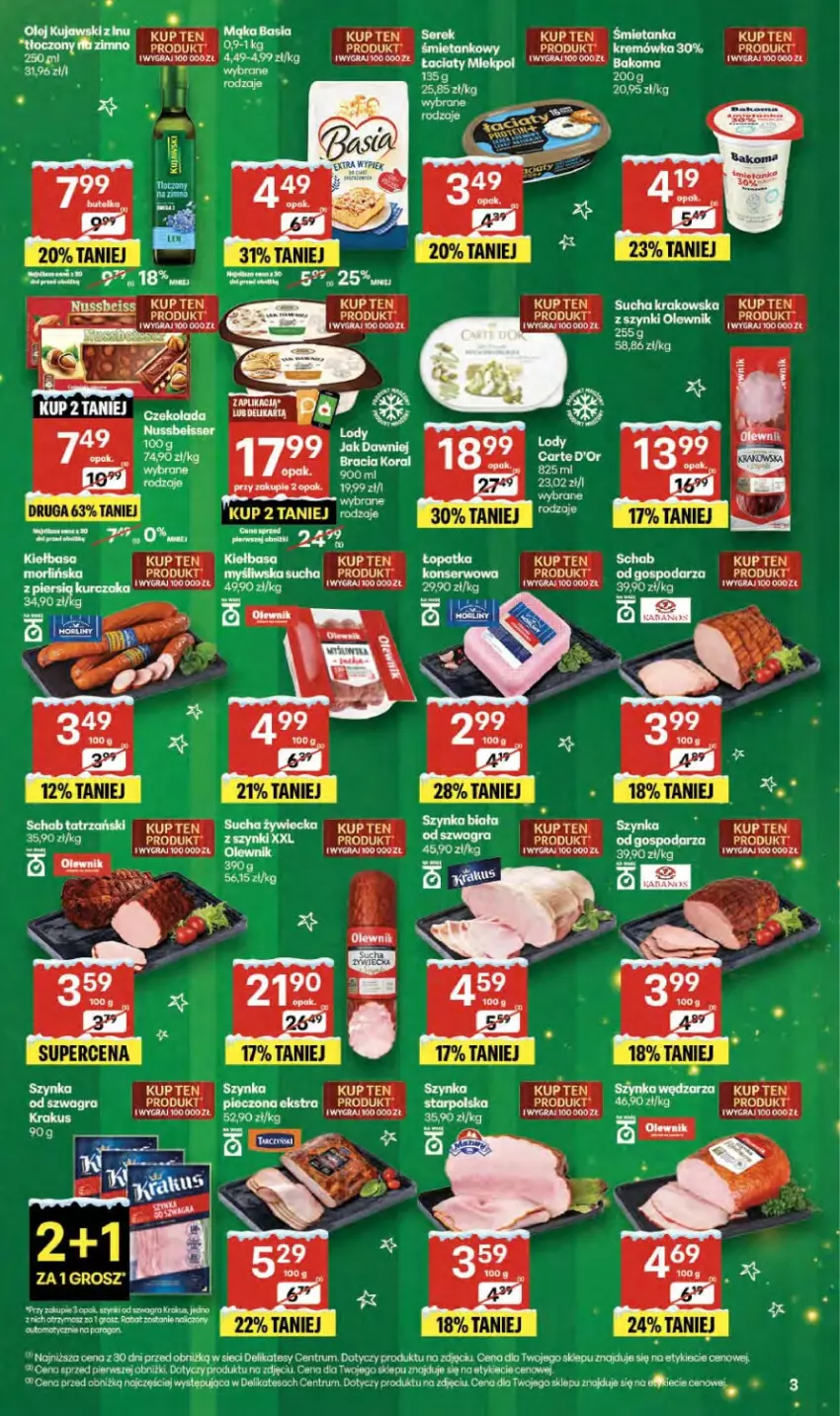 Gazetka promocyjna Delikatesy Centrum - Franczyza DC51 Czwartek - ważna 18.12 do 23.12.2025 - strona 3 - produkty: Gra, Koc, Olewnik, Rum, Ser, Szynka