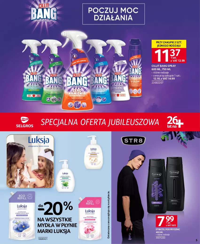 Gazetka promocyjna Selgros - Specjalna oferta jubileuszowa - ważna 04.05 do 30.06.2023 - strona 5 - produkty: Cillit Bang, Luksja, Str8