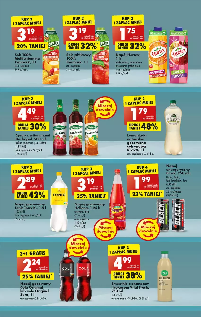 Gazetka promocyjna Biedronka - W tym tygodniu - ważna 11.07 do 16.07.2022 - strona 35 - produkty: Ananas, Gin, Gra, Hellena, Hortex, Koc, Kokos, Lemoniada, Leon, Napój, Napój gazowany, Smoothie, Sok, Syrop, Tymbark