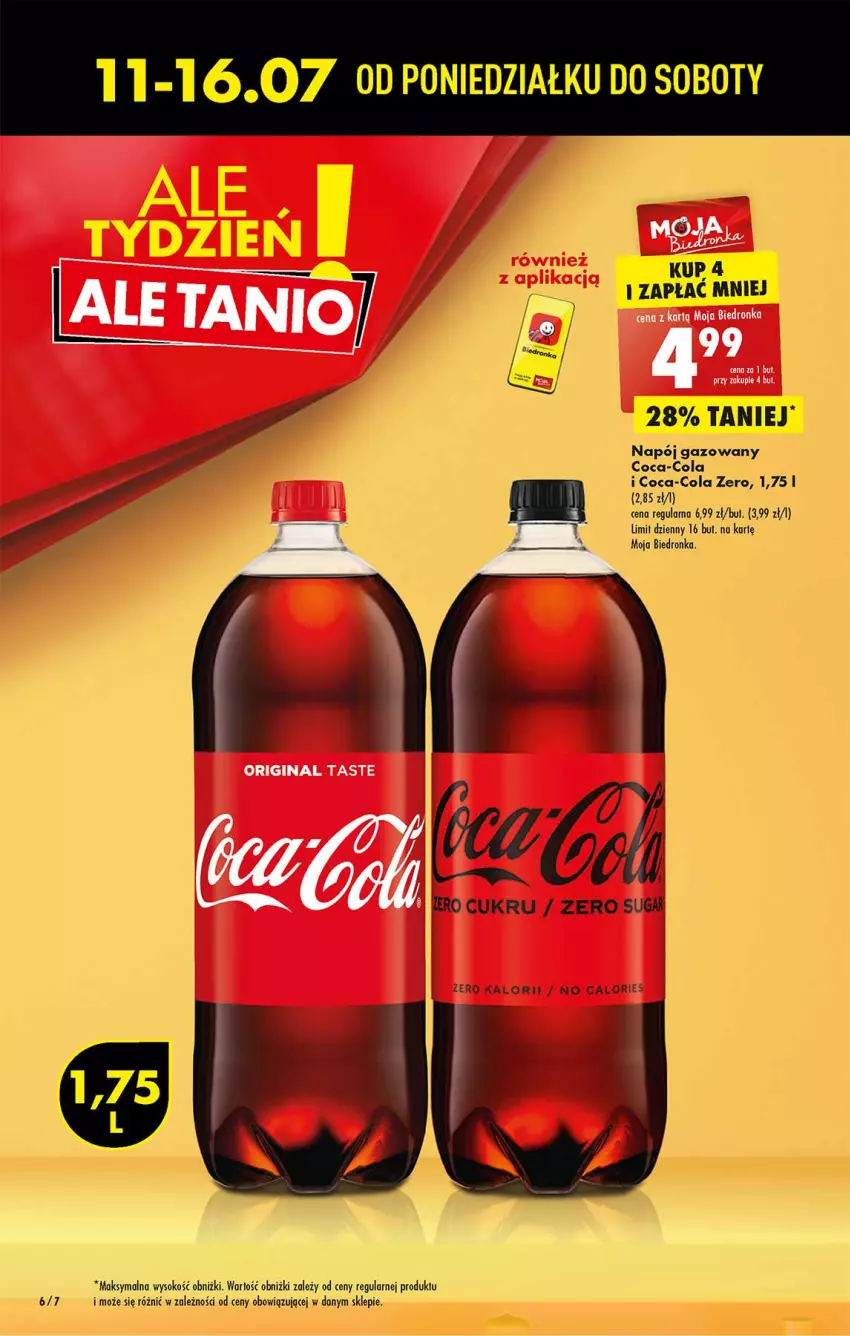 Gazetka promocyjna Biedronka - W tym tygodniu - ważna 11.07 do 16.07.2022 - strona 6 - produkty: Coca-Cola, Olej, Sok