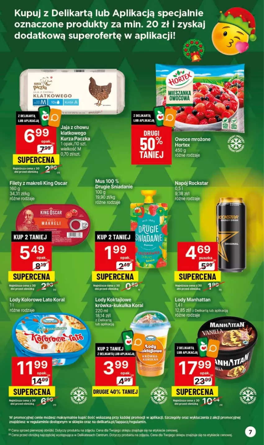 Gazetka promocyjna Delikatesy Centrum - Gazetka DC45 czw-sr - ważna 16.11 do 22.11.2023 - strona 7 - produkty: Gin, Jaja, Lody, Mus, Napój, Rum