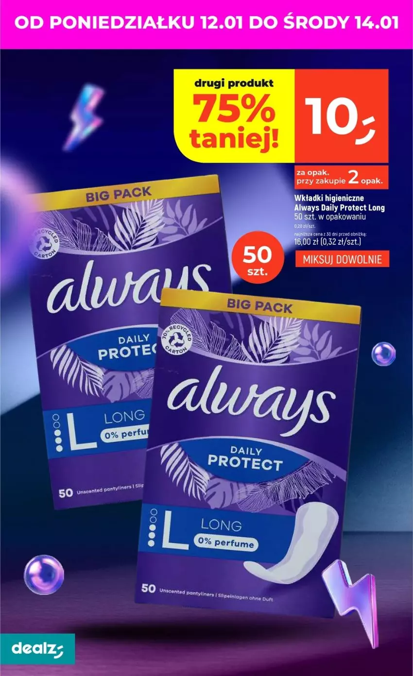 Gazetka promocyjna Dealz - NOWA GAZETKA - ważna 08.01 do 14.01.2026 - strona 46 - produkty: Always, Wkładki