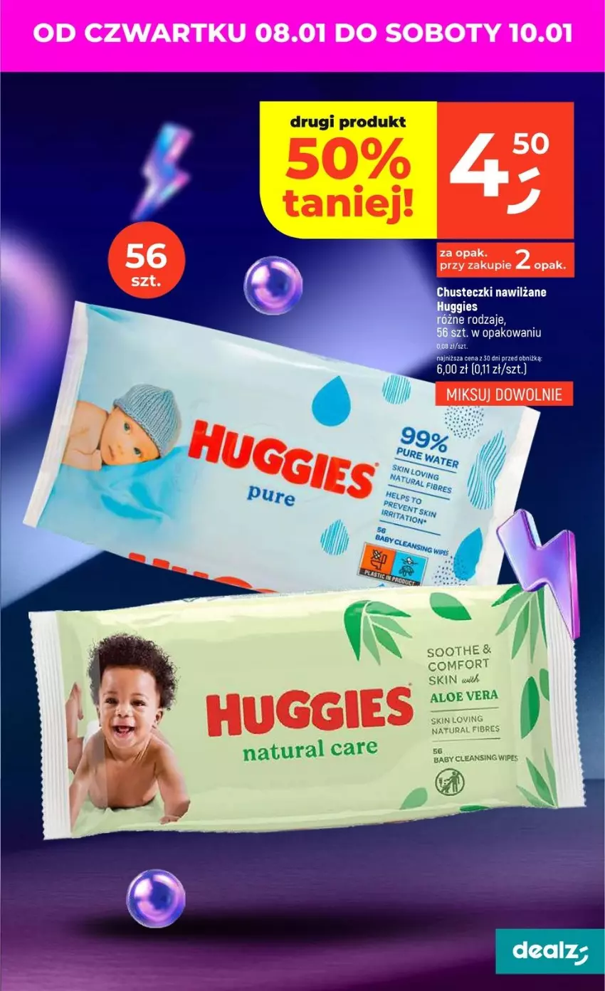 Gazetka promocyjna Dealz - NOWA GAZETKA - ważna 08.01 do 14.01.2026 - strona 5 - produkty: Chusteczki, Chusteczki nawilzane, Fa, Huggies