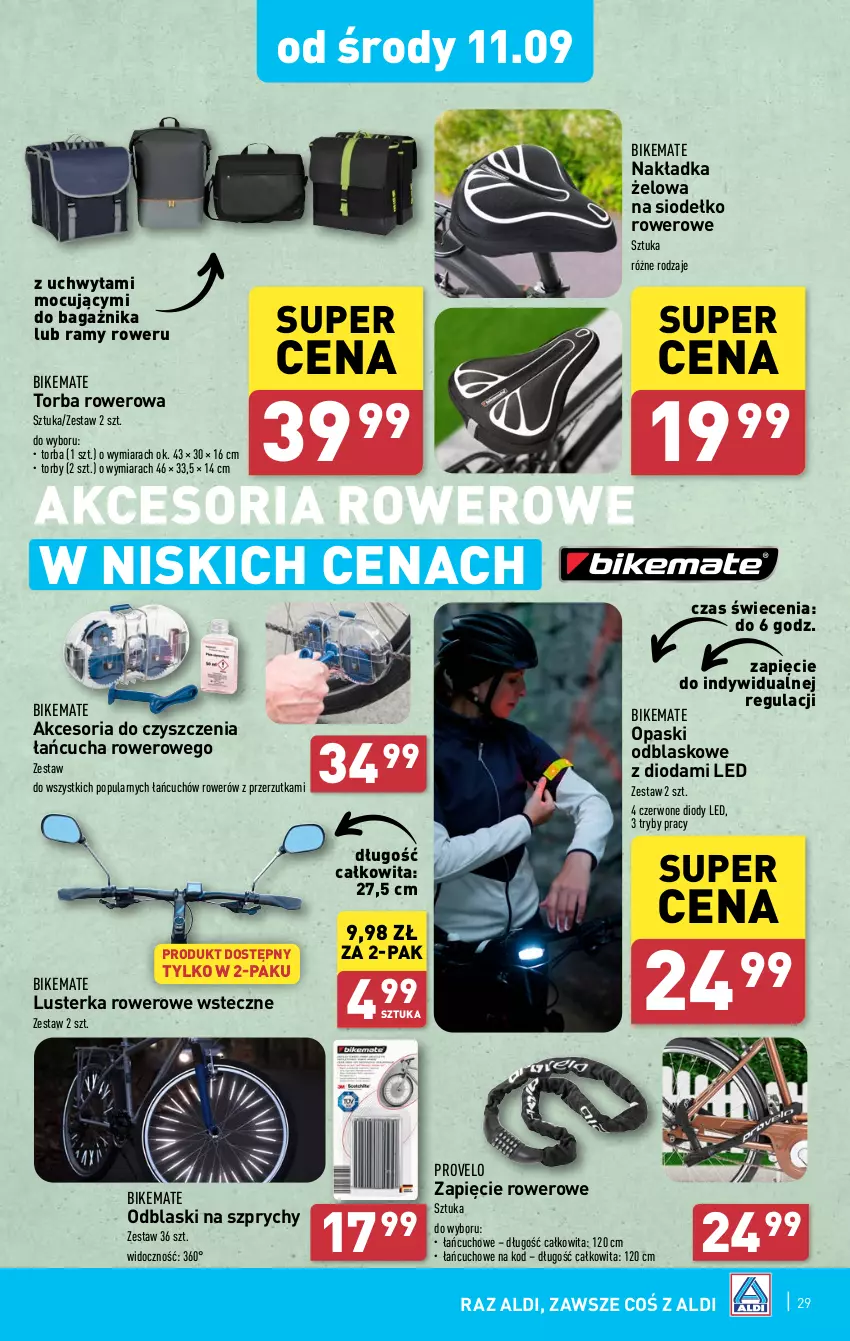 Gazetka promocyjna Aldi - Pełna oferta - ważna 09.09 do 14.09.2024 - strona 29 - produkty: O Bag, Rower, Torba