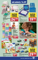 Gazetka promocyjna Aldi - Pełna oferta - Gazetka - ważna od 14.09 do 14.09.2024 - strona 35 - produkty: Quiz, Chodzik, Samochodziki, Maskotka pluszowa, Mattel, Mata wodna, Dzieci