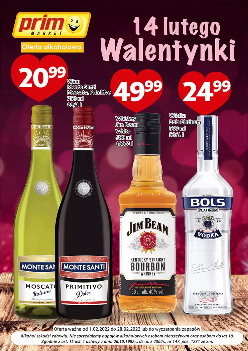 Gazetka promocyjna Prim Market - Gazetka - ważna 01.02 do 28.02.2022 - strona 1 - produkty: Bourbon, Laur, Monte, Por, Whiskey