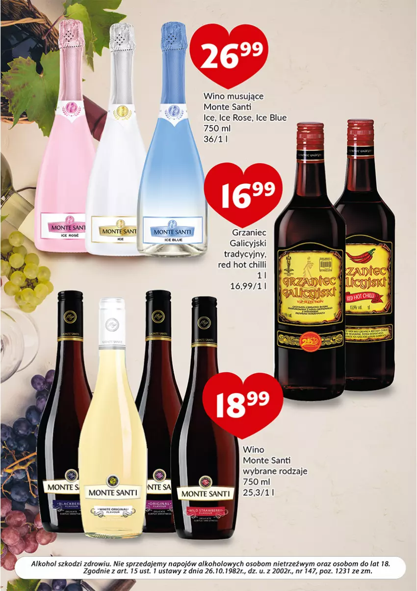 Gazetka promocyjna Prim Market - Gazetka - ważna 01.02 do 28.02.2022 - strona 6 - produkty: Monte, Monte Santi, Mus, Wino, Wino musujące