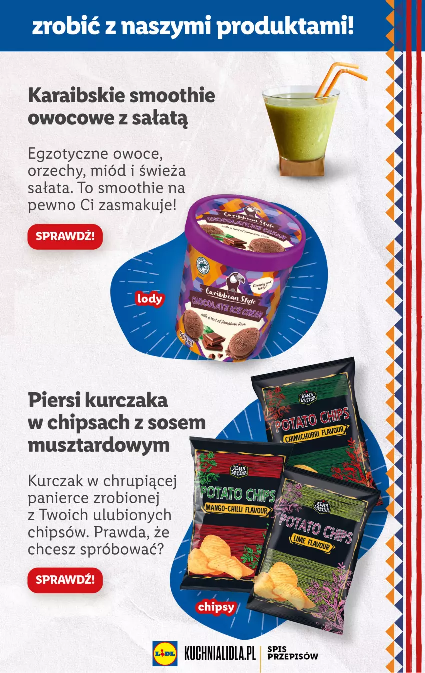 Gazetka promocyjna Lidl - KATALOG USA - ważna 19.06 do 24.06.2023 - strona 17 - produkty: Kurczak, Miód, Mus, Owoce, Sałat, Smoothie, Sos