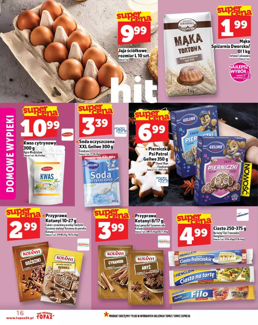 Gazetka promocyjna Topaz - Gazetka - ważna 20.11 do 26.11.2025 - strona 16 - produkty: Kwas cytrynowy, Piernik, Top