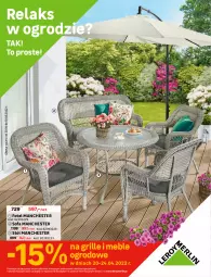 Gazetka promocyjna Leroy Merlin - Gazetka Leroy Merlin - Gazetka - ważna od 10.05 do 10.05.2022 - strona 1 - produkty: Stół, Sofa, Fotel, Grill, Meble, Fa