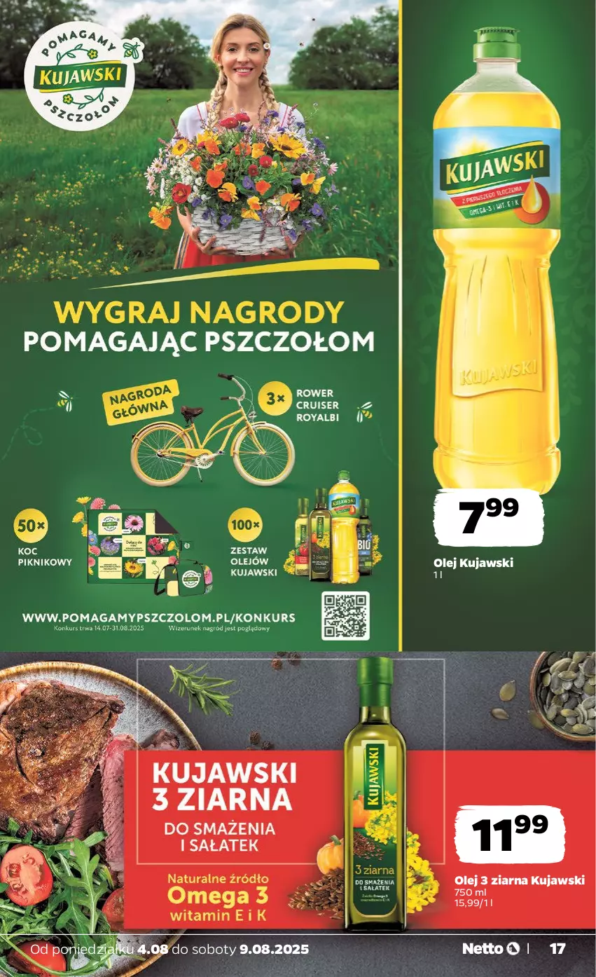 Gazetka promocyjna Netto - Od Poniedziałku - ważna 04.08 do 09.08.2025 - strona 17 - produkty: Kujawski, Olej