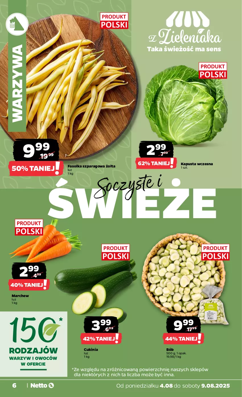 Gazetka promocyjna Netto - Od Poniedziałku - ważna 04.08 do 09.08.2025 - strona 6 - produkty: Fa, Warzywa
