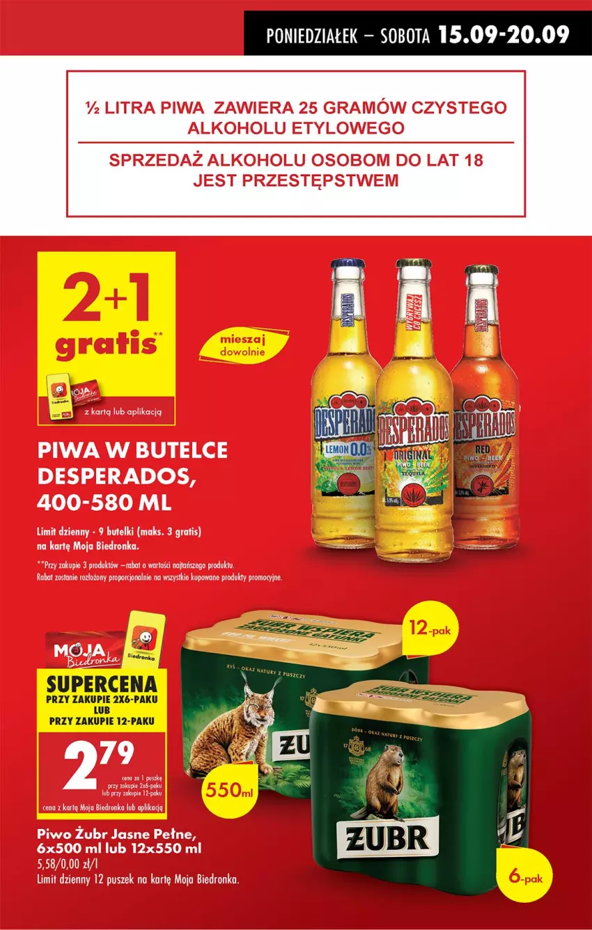 Gazetka promocyjna Biedronka - Od Poniedziałku - ważna 15.09 do 20.09.2025 - strona 11 - produkty: Desperados, Gra, LG, Piwa, Piwo, Por
