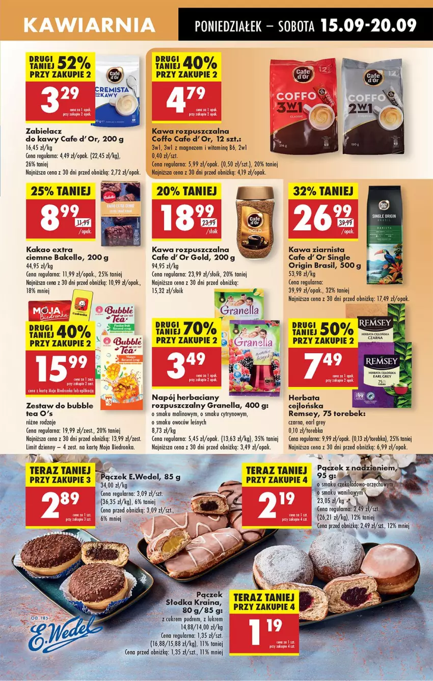 Gazetka promocyjna Biedronka - Od Poniedziałku - ważna 15.09 do 20.09.2025 - strona 45 - produkty: Earl Grey, Gin, Gra, Herbata, Kakao, Kawa, Kawa rozpuszczalna, Kawa ziarnista, LG, Magnez, Napój, Tera, Torebka